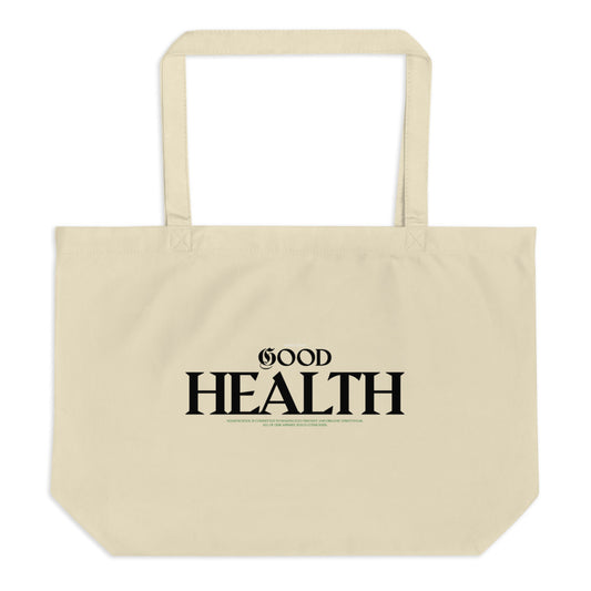 Good Health, Large organic tote bag