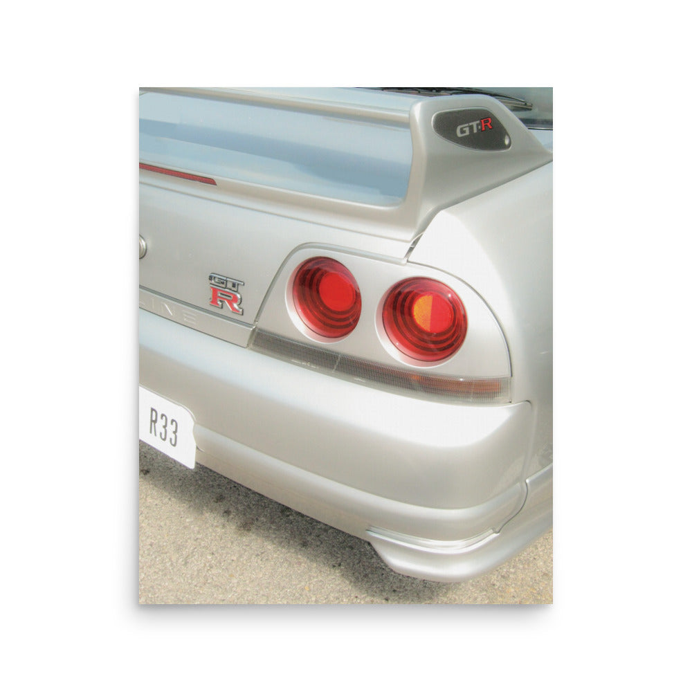 JDM Summer R33 GTR, Matte Poster