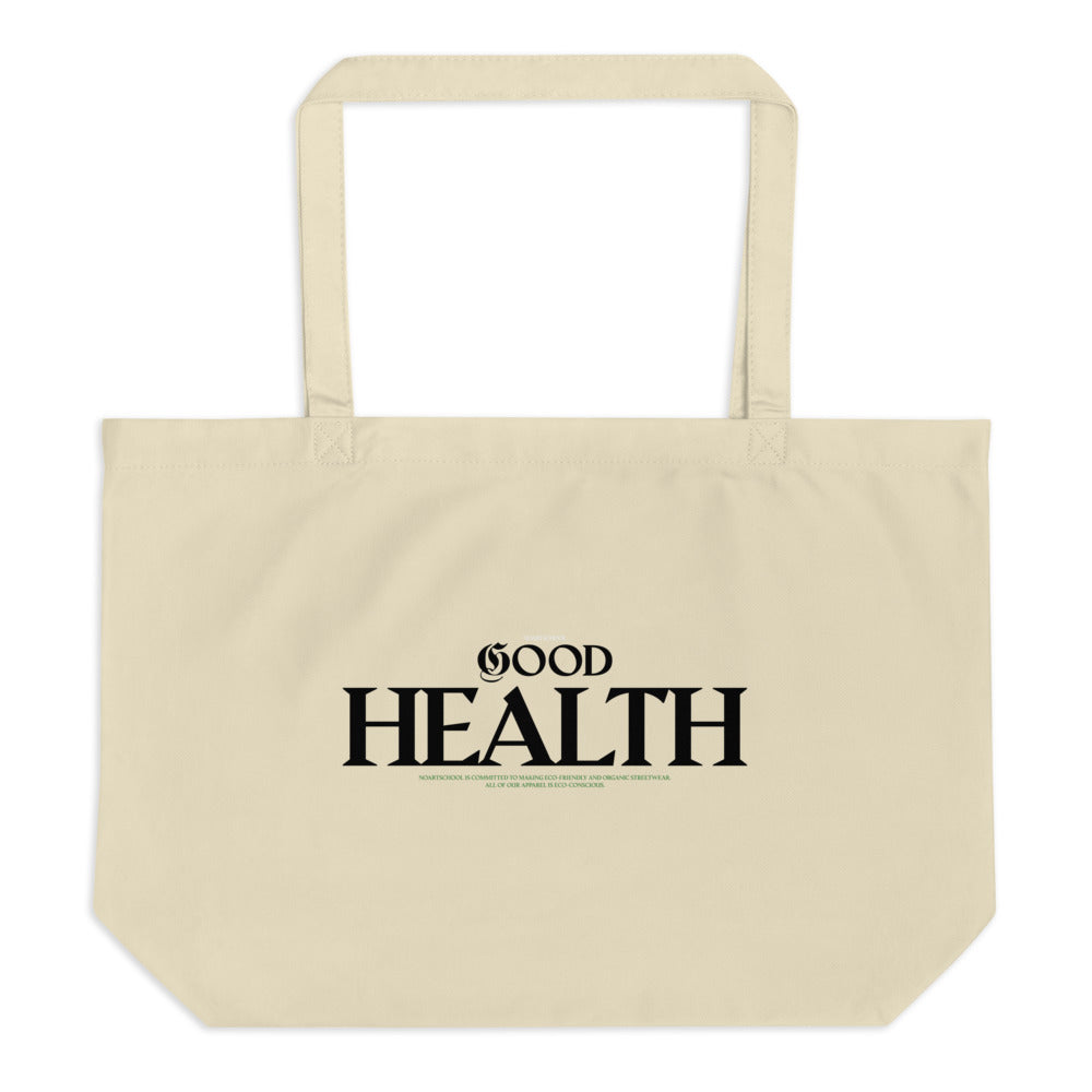 Good Health, Large organic tote bag